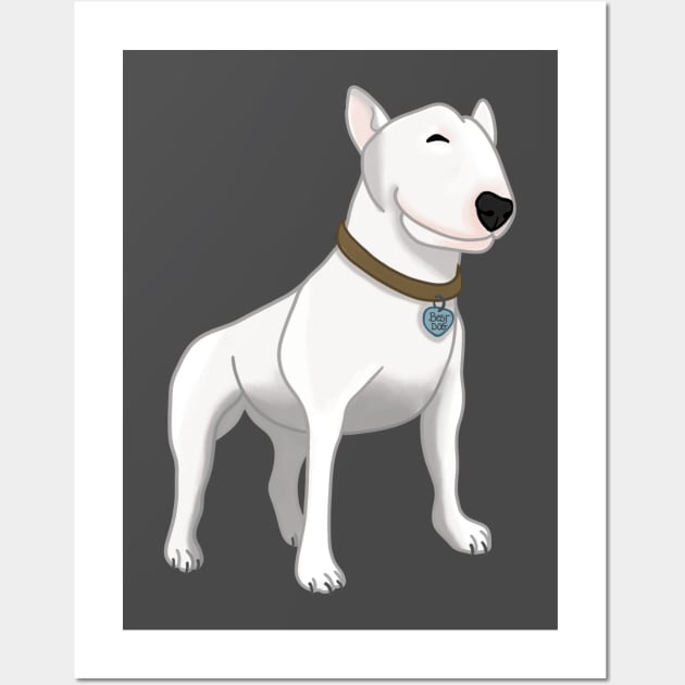 Bull Terrier - The hero dog Wall Art by Brushes with Nature